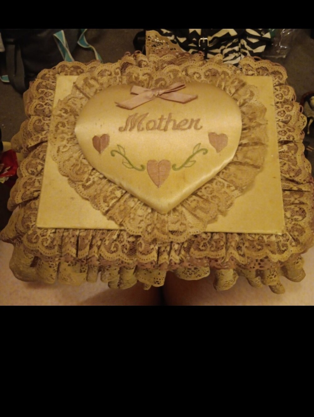Vintage Medium size Mother wooden box